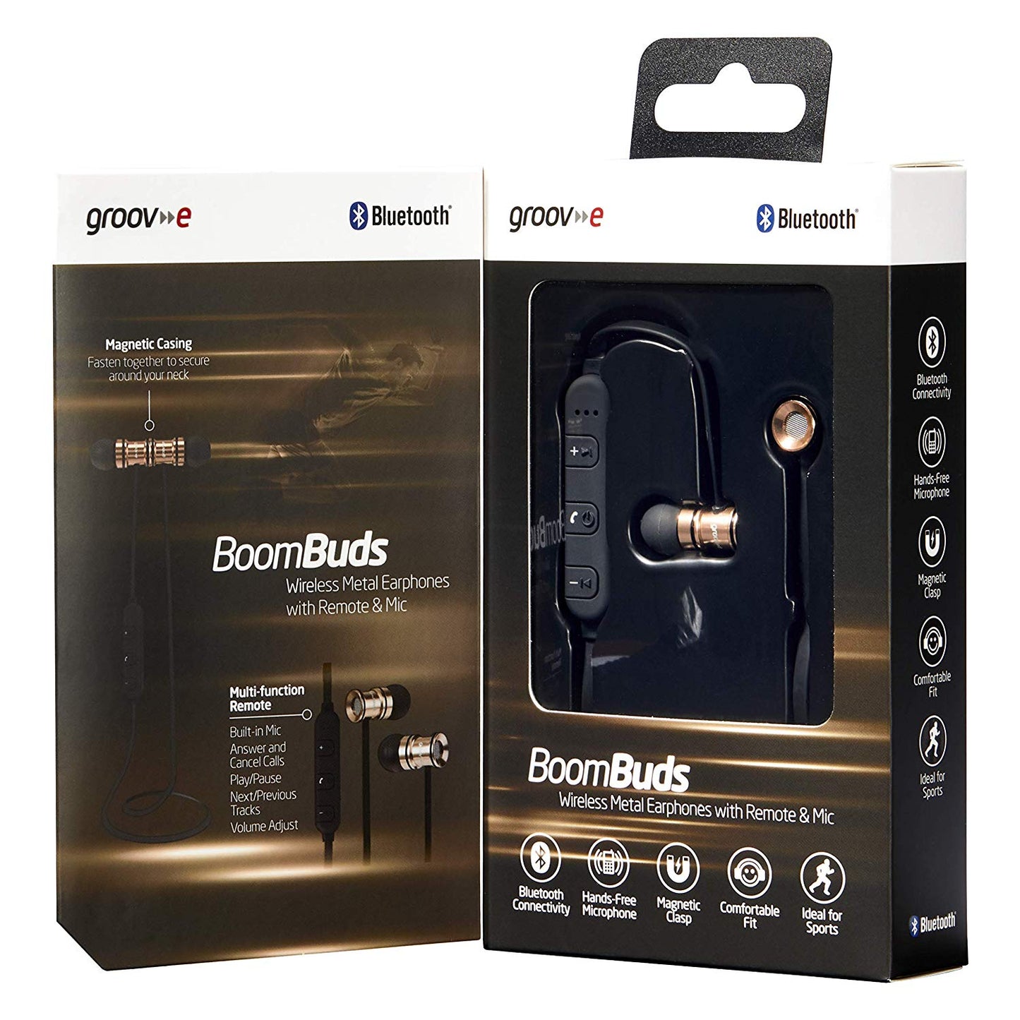 Groov-e Boom Buds Wireless Bluetooth In-Earphones GOLD
