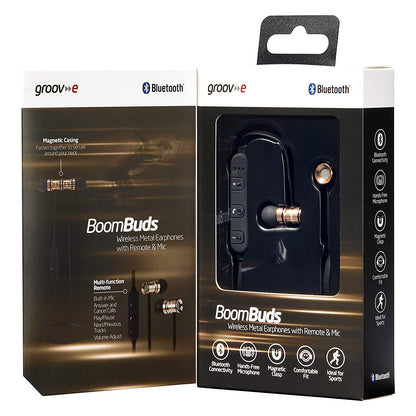 Groov-e Boom Buds Wireless Bluetooth In-Earphones GOLD