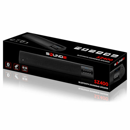 Soundz SZ400 Bluetooth Fidelity Audio & Low Frequency Soundbar Speaker Black