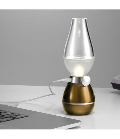 Desk Lamp With Blowing Control - Gold
